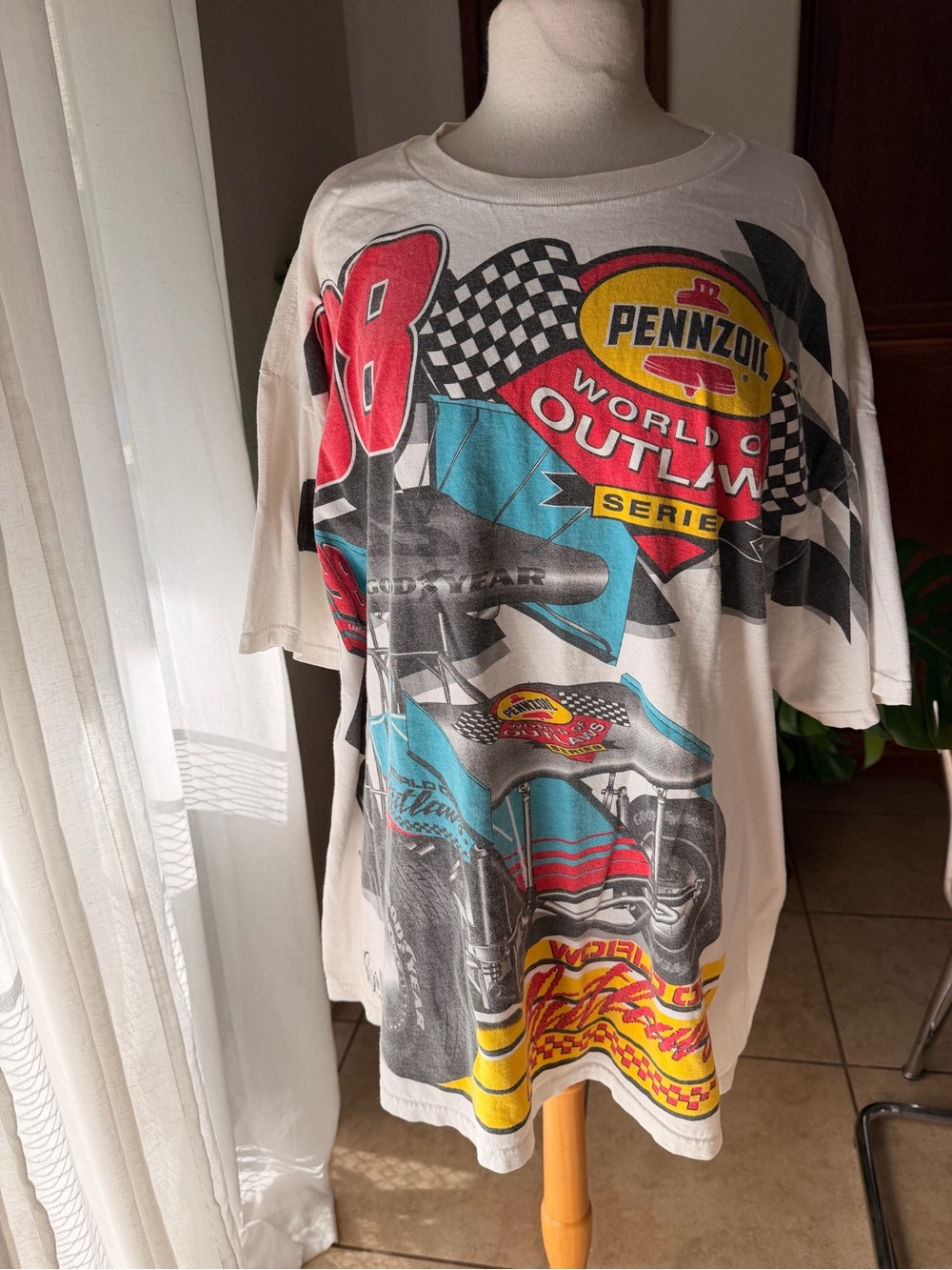 Vintage 1998 Pennzoil World of Outlaws Racing Tee XXL